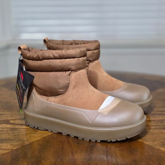 UGG Classic Mini Mod Chukka Boots 3M Chestnut Brown Men's 10 Fur Suede Insulate - Picture 5 of 15